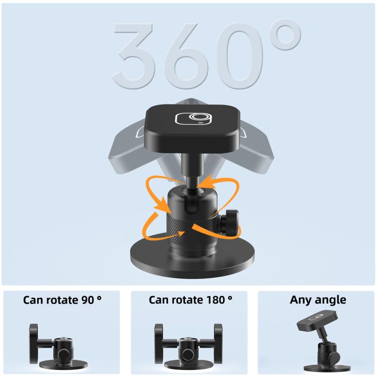 Base de montaje magnética de escritorio con rótula giratoria de liberación rápida, Rotating Ball Head Base