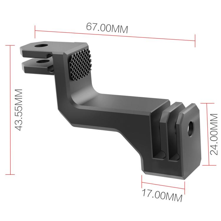 Adaptador de montaje de cámara horizontal a vertical con tornillos largos, For GoPro HERO12 Black /11 Black /10 Black /9 Black