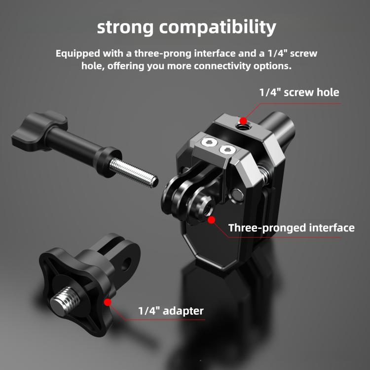 Adaptador de montaje para abrazadera de parabrisas de aleación de aluminio con tornillo en T