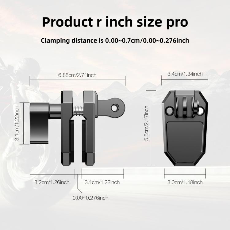 Adaptador de montaje para abrazadera de parabrisas de aleación de aluminio con tornillo en T