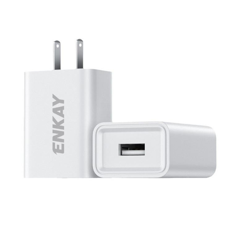 Cargador de pared USB ENKAY de 10 W, adaptador de corriente de 5 V y 2 A, EU Plug, US Plug