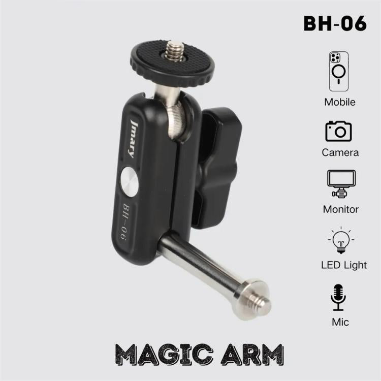Soporte de extensión de video para cámara DSLR con rótulas dobles JMARY BH-06, de aleación de aluminio, con brazo mágico., BH-06