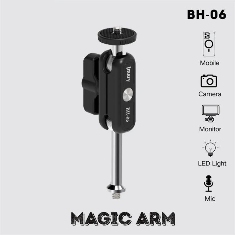 Soporte de extensión de video para cámara DSLR con rótulas dobles JMARY BH-06, de aleación de aluminio, con brazo mágico., BH-06
