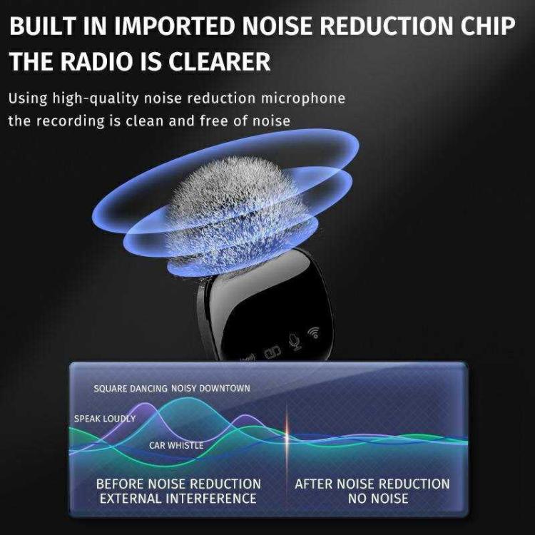 Sistema de micrófono de solapa inalámbrico 4 en 1 con reducción de ruido y transmisión UHF para iPhone/Android