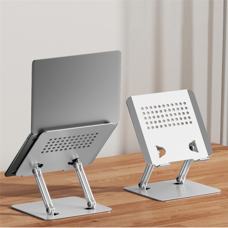 0031 Soporte de escritorio metálico con altura y ángulo ajustables para refrigeración de portátiles/tabletas, Basic Edition