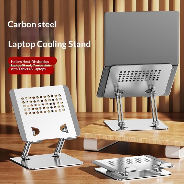 0031 Soporte de escritorio metálico con altura y ángulo ajustables para refrigeración de portátiles/tabletas, Basic Edition
