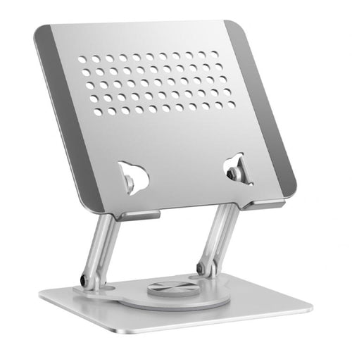 0032 Soporte giratorio para portátil/tableta con altura y ángulo ajustables, rejilla de refrigeración metálica para escritorio, Rotating Edition