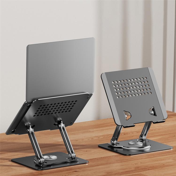 0032 Soporte giratorio para portátil/tableta con altura y ángulo ajustables, rejilla de refrigeración metálica para escritorio, Rotating Edition