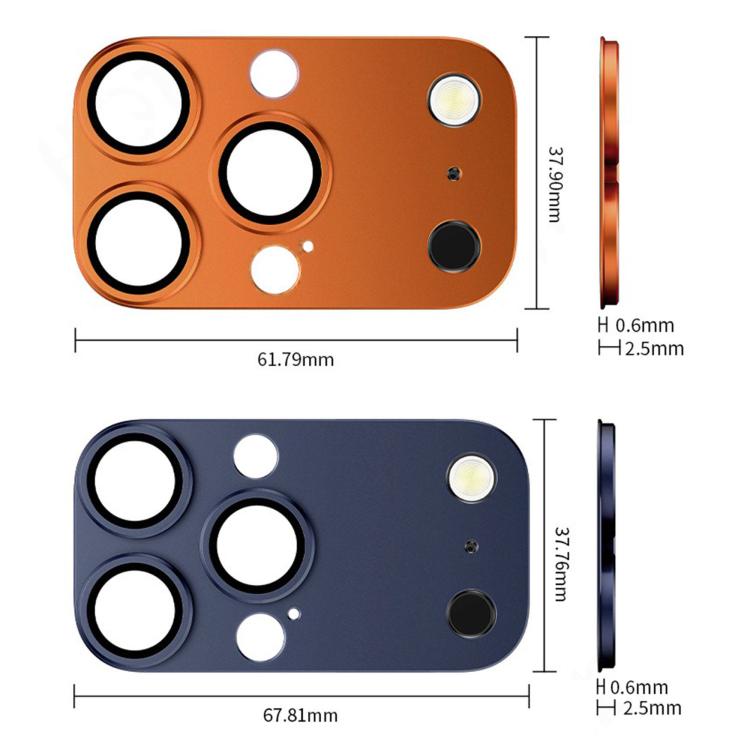 Protector de lente metálico de cobertura total Kalebol Instant 17 Pro Max, For iPhone 16 Pro Max, For iPhone 16 Pro, For iPhone 15 Pro Max, For iPhone 15 Pro, For iPhone 14 Pro, For iPhone 14 Pro Max