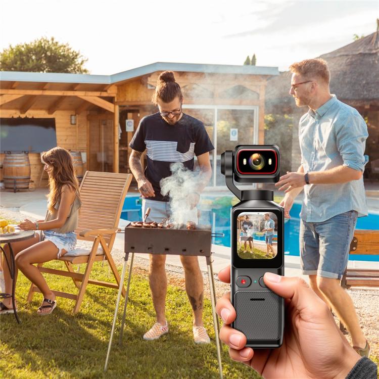 L19 Cámara de acción 4K con pantalla táctil de 1,69 pulgadas y conectividad Wi-Fi, estabilización de imagen y función VLOG. Cámara de bolsillo., L19