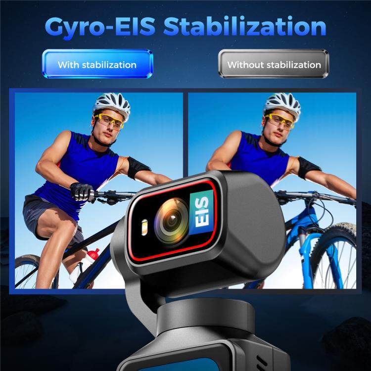 L19 Cámara de acción 4K con pantalla táctil de 1,69 pulgadas y conectividad Wi-Fi, estabilización de imagen y función VLOG. Cámara de bolsillo., L19