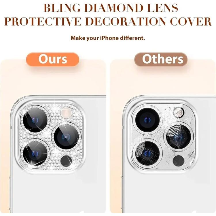 Película para lentes de cámara Kalebol All-in-One Frosted Metal Armor Diamond-Shine, For iPhone 16 Pro Max, For iPhone 16 Pro, For iPhone 16 Plus, For iPhone 16, For iPhone 15 Pro Max, For iPhone 15 Pro