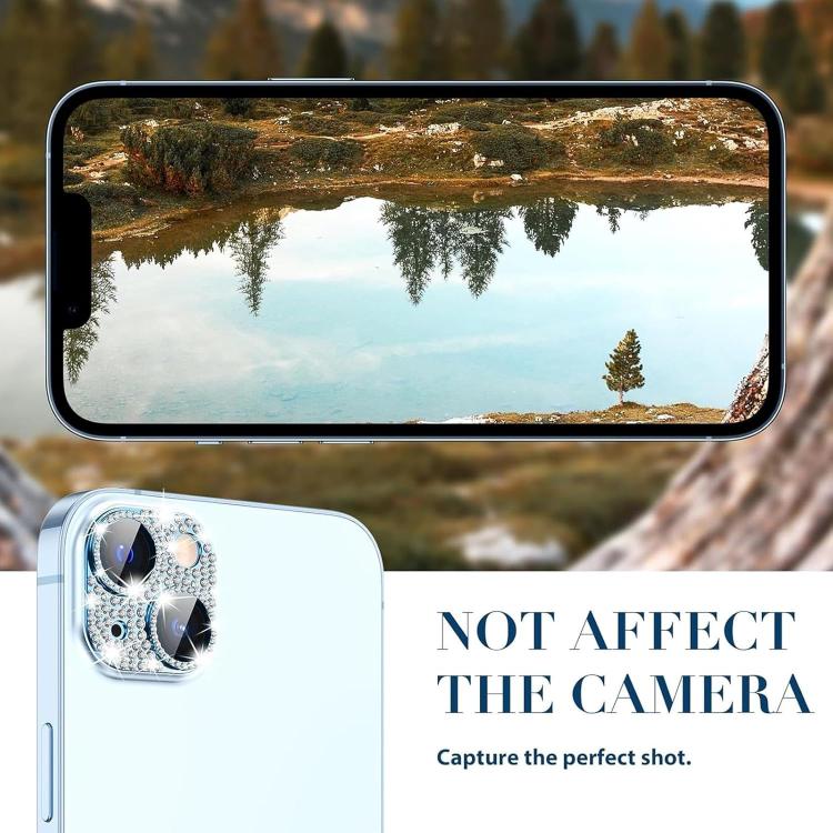 Película para lentes de cámara Kalebol All-in-One Frosted Metal Armor Diamond-Shine, For iPhone 15 Plus, For iPhone 15, For iPhone 14 Plus, For iPhone 14, For iPhone 14 Pro, For iPhone 14 Pro Max