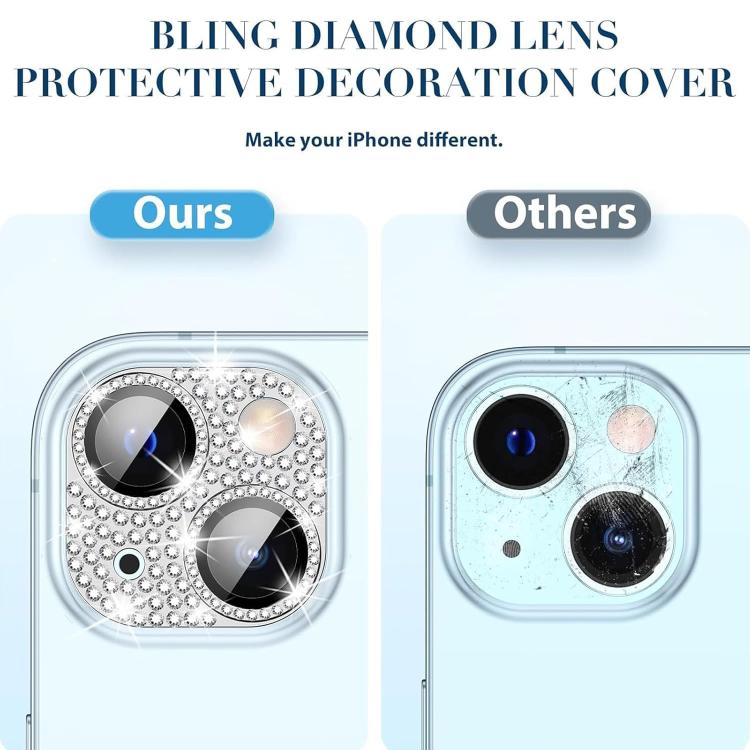 Película para lentes de cámara Kalebol All-in-One Frosted Metal Armor Diamond-Shine, For iPhone 15 Plus, For iPhone 15, For iPhone 14 Plus, For iPhone 14, For iPhone 14 Pro, For iPhone 14 Pro Max
