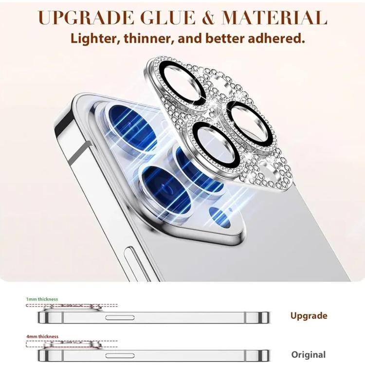 Película para lentes de cámara Kalebol All-in-One Frosted Metal Armor Diamond-Shine, For iPhone 13 Pro Max, For iPhone 13 Pro, For iPhone 13