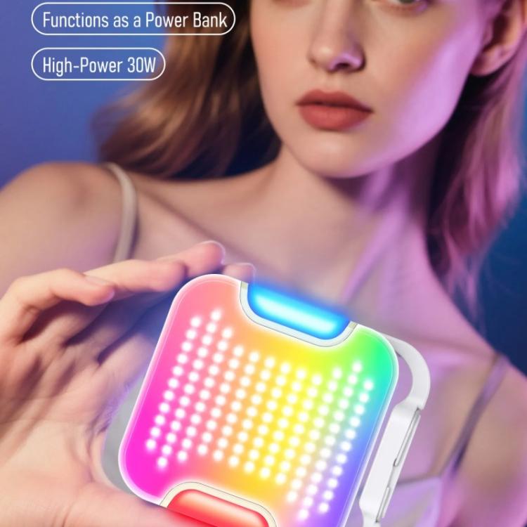 JMARY FM-428RGB Luz de relleno magnética portátil LED RGB para fotografía/videografía, FM-428RGB