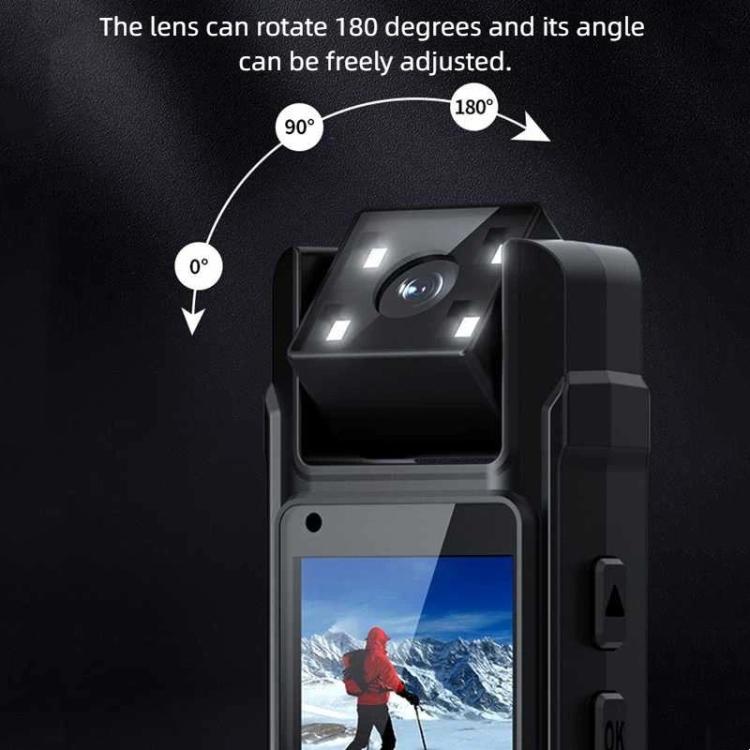 Cámara de vídeo portátil 4K con clip y lente giratoria de 180 grados., DS-DG90144