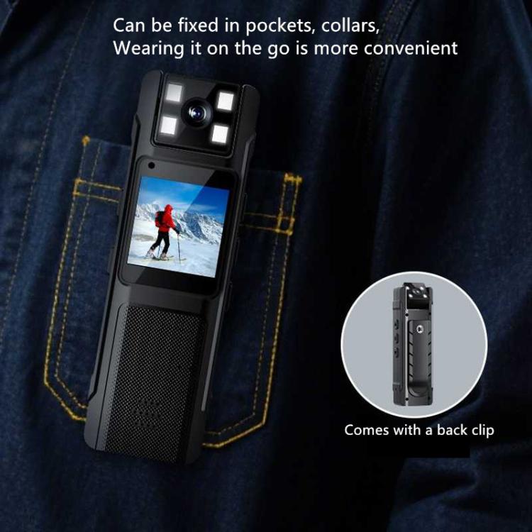 Cámara de vídeo portátil 4K con clip y lente giratoria de 180 grados., DS-DG90144