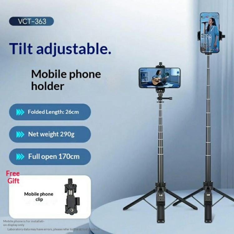 Trípode con palo selfie YUNTENG VCT-363 para smartphone / DJI Pocket 3, VCT-363