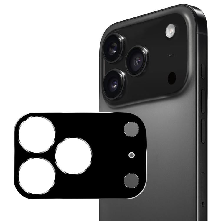 Protector de pantalla de cristal templado ENKAY Hat-Prince Black 9H para lente de cámara trasera, For iPhone 17 Pro Max, For iPhone 17 Pro, For iPhone 17, For iPhone Air