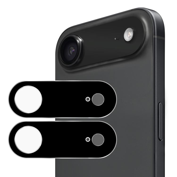 2 láminas de cristal templado para lente de cámara trasera ENKAY Hat-Prince Black 9H, For iPhone 17 Pro Max, For iPhone 17 Pro, For iPhone 17, For iPhone Air