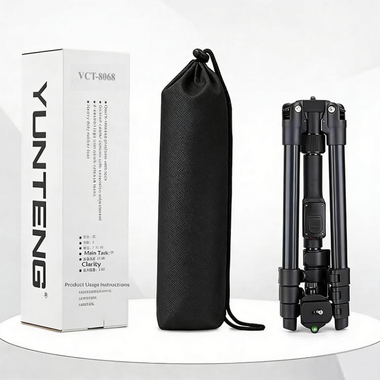Trípode para cámara YUNTENG VCT-8068 para transmisión en vivo, ajustable, con soporte para teléfono de 1,98 m., VCT-8068