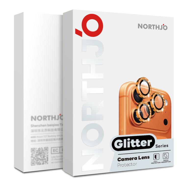 NORTHJO 1 Juego de Protector de Lente de Cámara Anillo Metálico con Purpurina, For iPhone Air