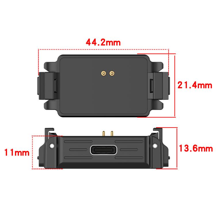 Base de carga con adaptador de rosca de 1/4 de liberación rápida, compatible con Action 6, pero no admite carga., For DJI Osmo Nano
