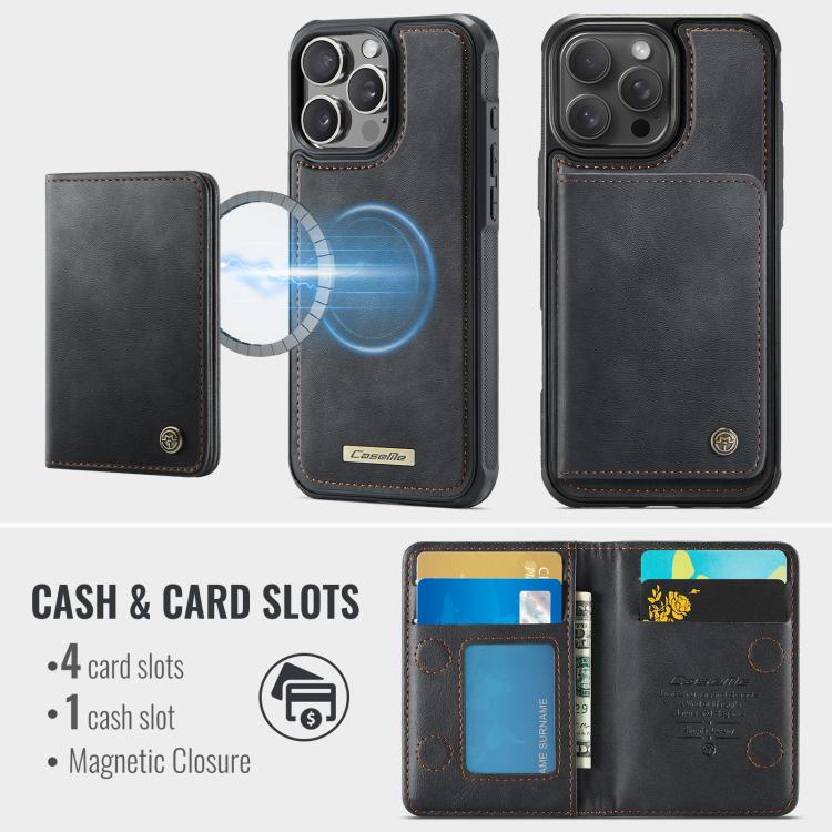 Funda para teléfono CaseMe Me80 Series con cartera desmontable, magnética, RFID y de piel vegana., For iPhone 15 Pro Max, For iPhone 15 Pro, For iPhone 15 Plus / 14 Plus, For iPhone 15, For iPhone 14, For iPhone 14 Pro, For iPhone 14 Pro Max           ...