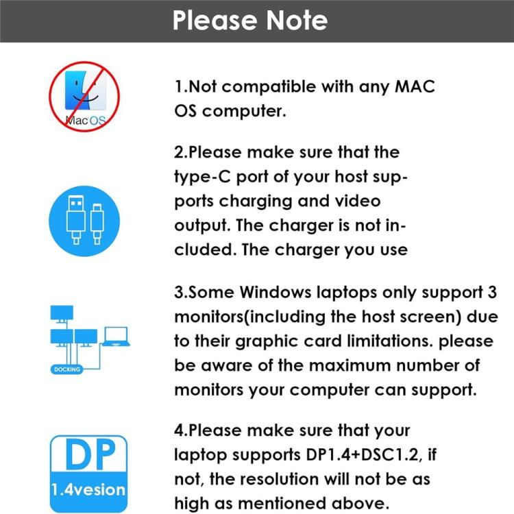 Adaptador de concentrador USB-C para estación de acoplamiento triple 4K para portátiles WAVLINK UMD308L con puertos HD/DP/PD de 100 W