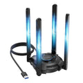 Adaptador WiFi 7 USB 3.0 WAVLINK WN695BE2 BE6500 de triple banda (2,4 GHz / 5 GHz / 6 GHz) con antenas de alta ganancia., WN695BE2