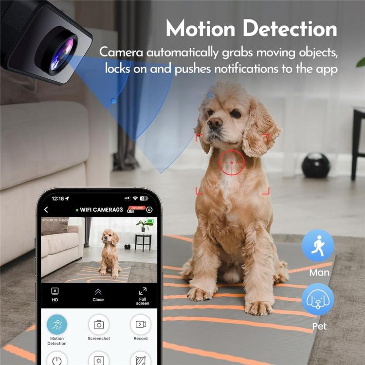 L28 Soporte Gran Angular HD Visión Nocturna Cámara WiFi Mini Cámara Detección de Movimiento Inteligente Grabadora Remota, L28