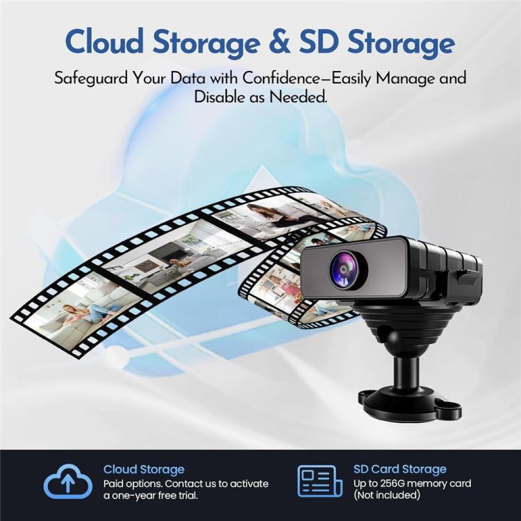 L28 Soporte Gran Angular HD Visión Nocturna Cámara WiFi Mini Cámara Detección de Movimiento Inteligente Grabadora Remota, L28