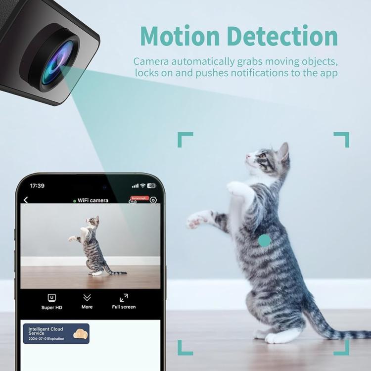 L28 Soporte Gran Angular HD Visión Nocturna Cámara WiFi Mini Cámara Detección de Movimiento Inteligente Grabadora Remota, L28