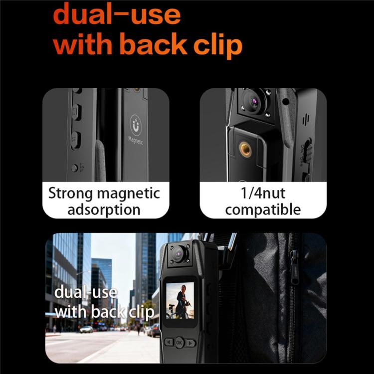 Cámara deportiva portátil L16 WiFi con visión nocturna infrarroja y clip magnético HD para exteriores., L16