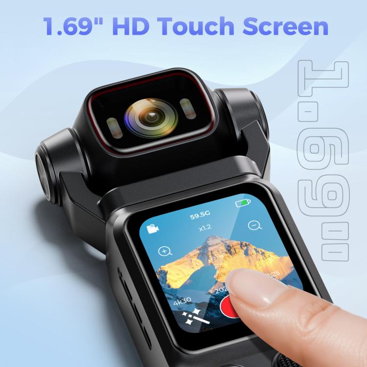 Cámara de acción inalámbrica L18 para exteriores con estabilización giroscópica, pantalla táctil de 1,69 pulgadas y grabación 4K., L18