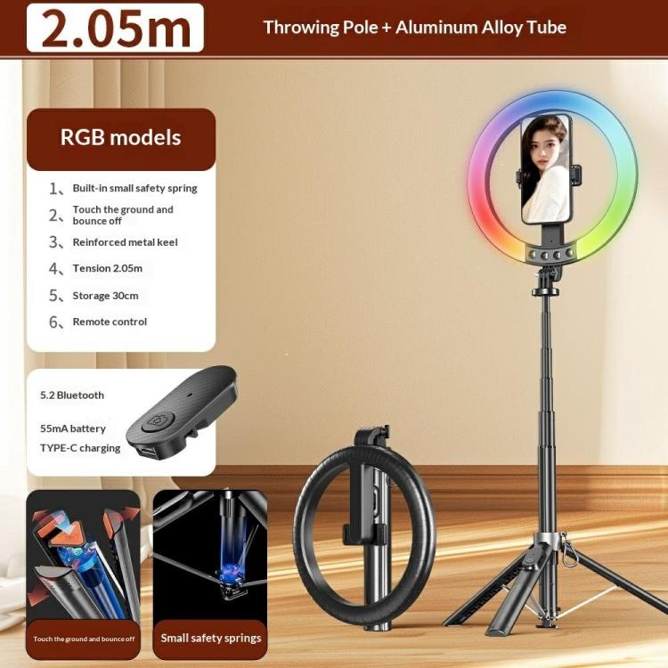 P61RGB para teléfono, equipo de iluminación para transmisión en vivo, control remoto, anillo de luz para selfies, trípode