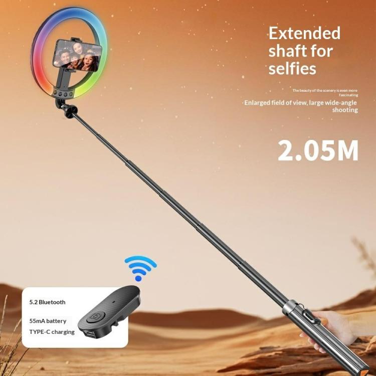 P61RGB para teléfono, equipo de iluminación para transmisión en vivo, control remoto, anillo de luz para selfies, trípode
