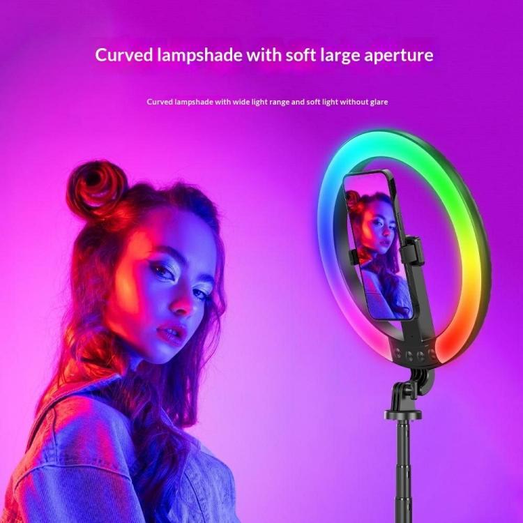 P61RGB para teléfono, equipo de iluminación para transmisión en vivo, control remoto, anillo de luz para selfies, trípode