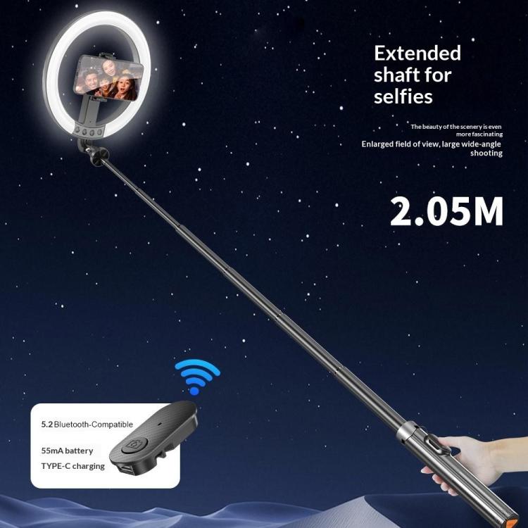 P61Q para fotografía/grabación de vídeo, transmisión en directo, trípode para selfies, lámpara de aro de luz de 10 pulgadas.