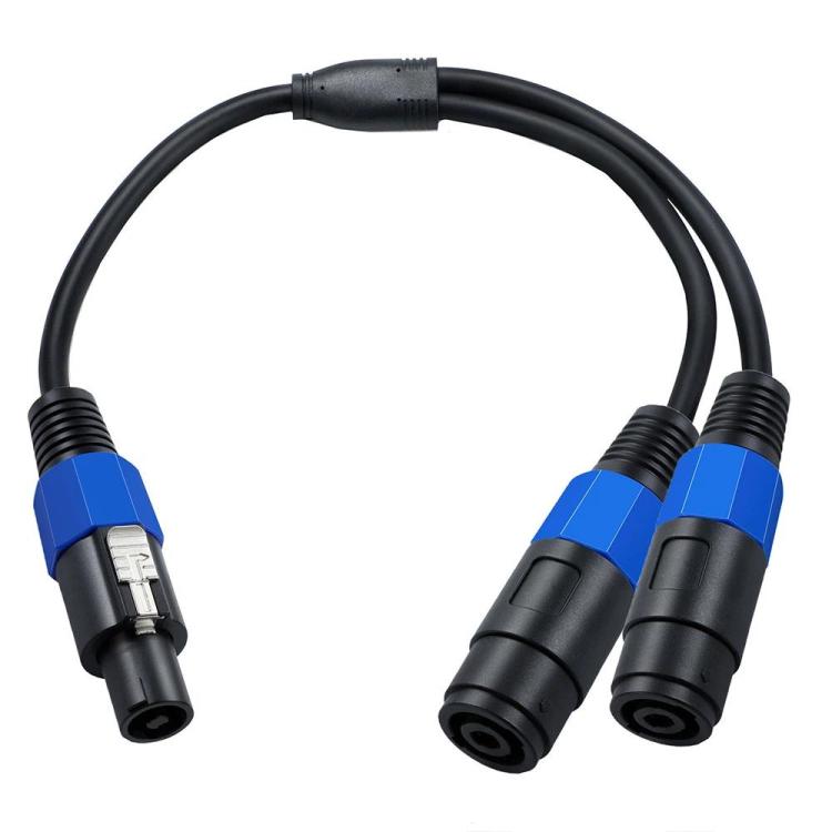 Cable adaptador para altavoces JUNSUNMAY Speakon macho a doble Speakon hembra con cierre a presión, longitud: 50 cm