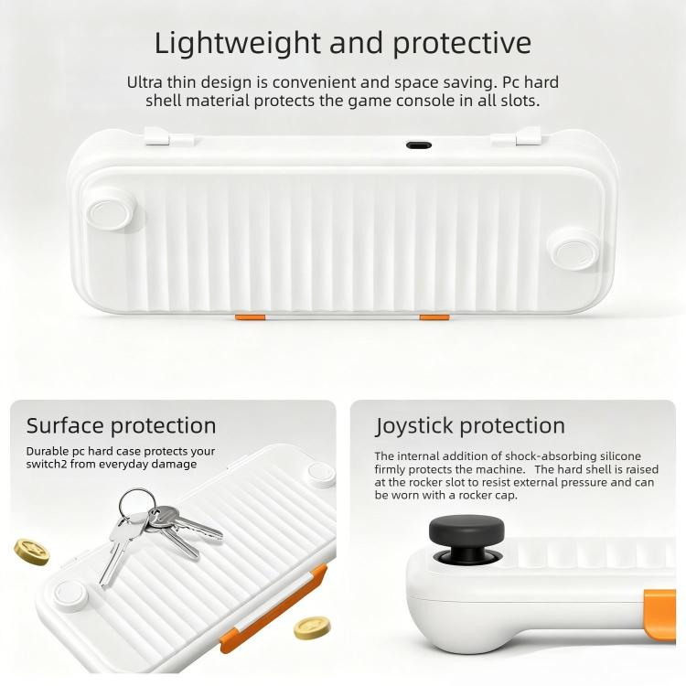Estuche protector rígido texturizado antideslizante para consola de juegos, For Nintendo Switch 2