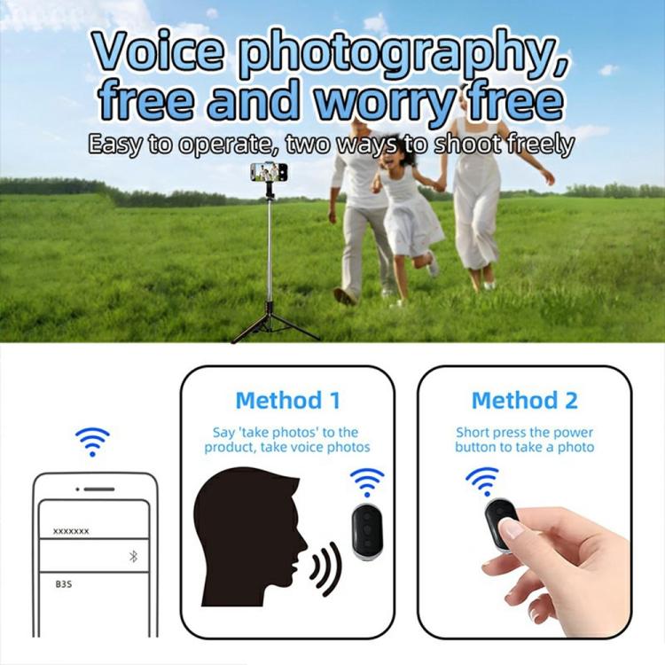 Controlador de obturador B3, control remoto inalámbrico para cámara, control por voz inteligente, control remoto Bluetooth.