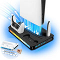 Base de cargador con ventilador de refrigeración para consola de juegos Sony PlayStation 5 Pro / 5 Slim / 5