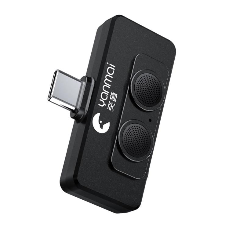 Micrófono mini YANMAI R6 para vlogging/grabación con puerto USB-C, IA + ANC (reducción de ruido inteligente).