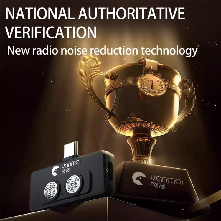 Micrófono mini YANMAI R6 para vlogging/grabación con puerto USB-C, IA + ANC (reducción de ruido inteligente).