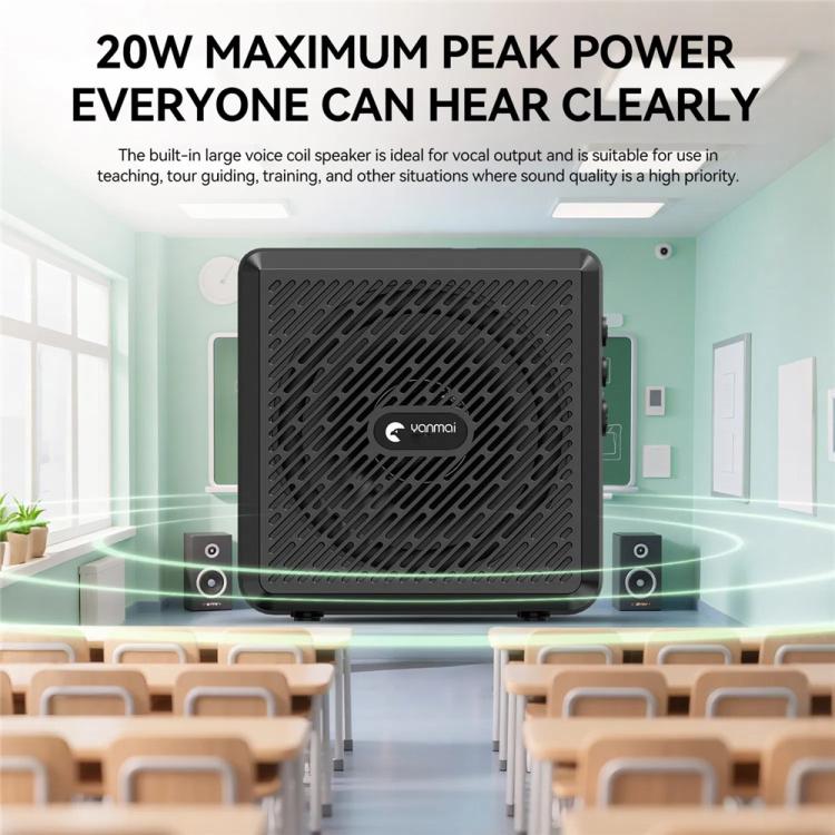 Micrófono de diadema YANMAI K3 Pro para enseñanza, sistema de amplificación de voz inalámbrico Bluetooth 2.4G.