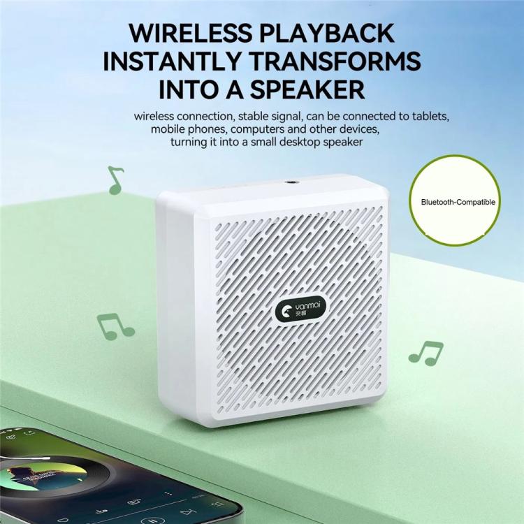 Micrófono de solapa con amplificador de voz Bluetooth inalámbrico 2.4G YANMAI K5 para enseñanza/formación