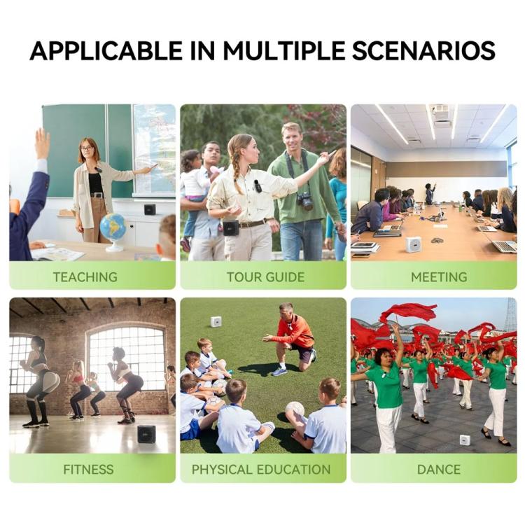 Micrófono de solapa con amplificador de voz Bluetooth inalámbrico 2.4G YANMAI K5 para enseñanza/formación