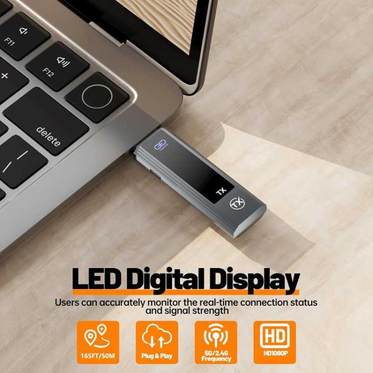 Extensor HDMI inalámbrico 4K HD con decodificación y salida 1080P para PC/portátil/proyector/TV Box